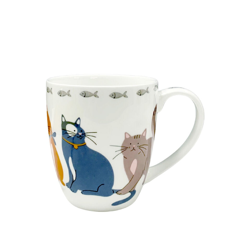 Heritage Moochies & Poochies bullet mugs with illustrated dogs and cats