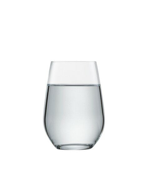 Schott Zwiesel Vina stemless Bordeaux glass with water, from a set of six