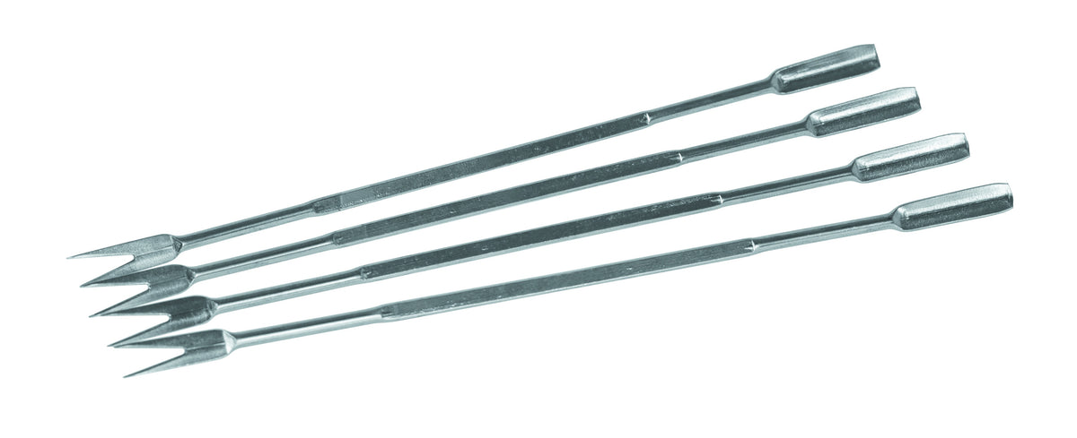 Seafood forks, a set of four in stainless steel