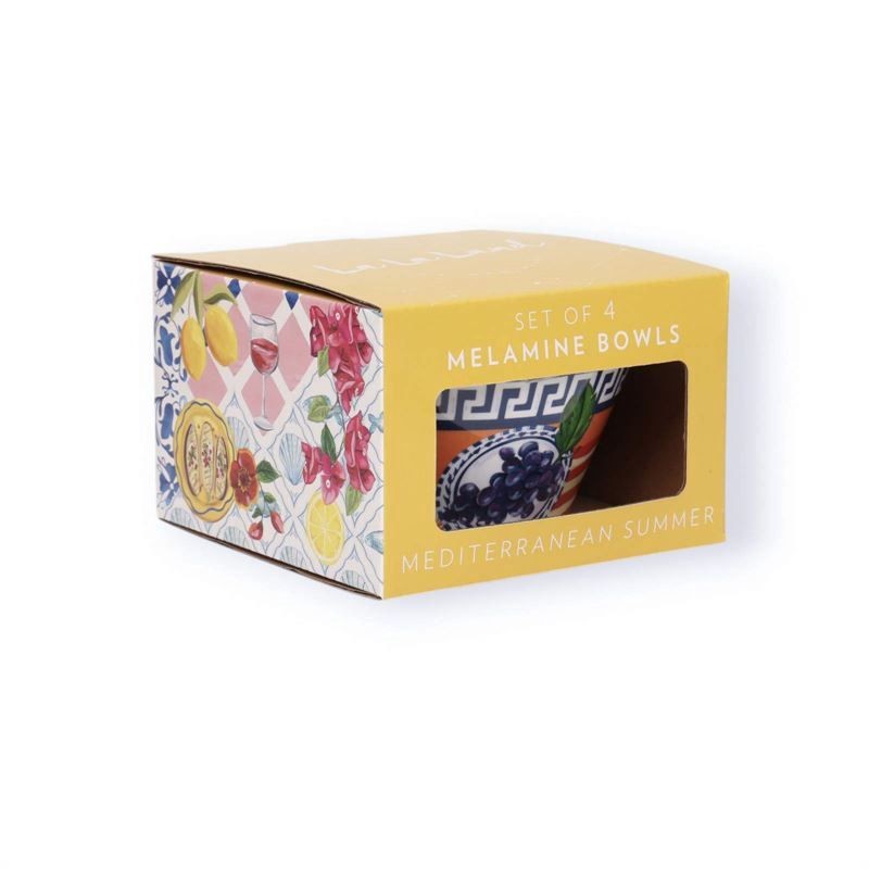 La La Land - Mediterranean Summer Set of 4 - Melamine Bowls