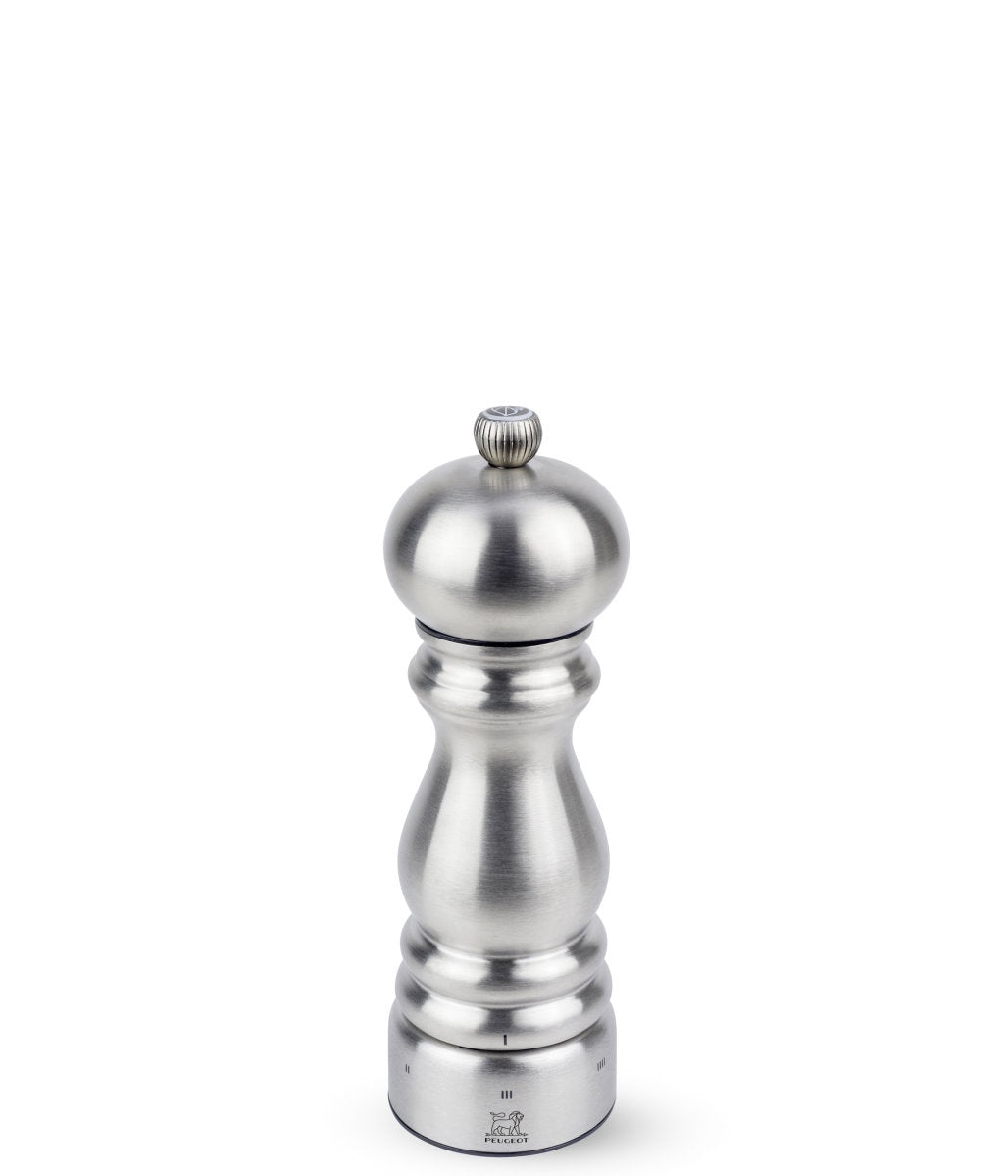 Peugeot Paris stainless steel U-Select salt mill, 18cm, in brushed steel