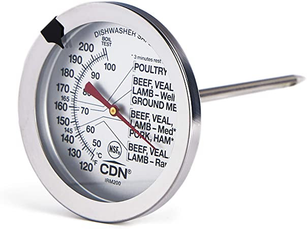 CDN Proaccurate meat and poultry thermometer with a 5.1cm dial face and a steel probe