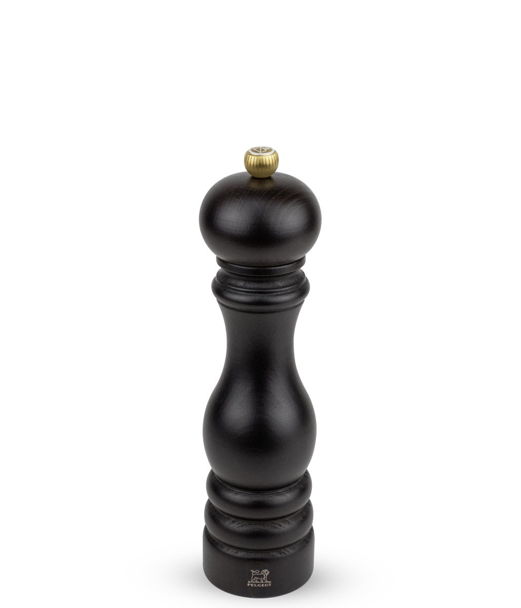 Peugeot Paris Dark Wood salt mill in dark chocolate wood, 22cm
