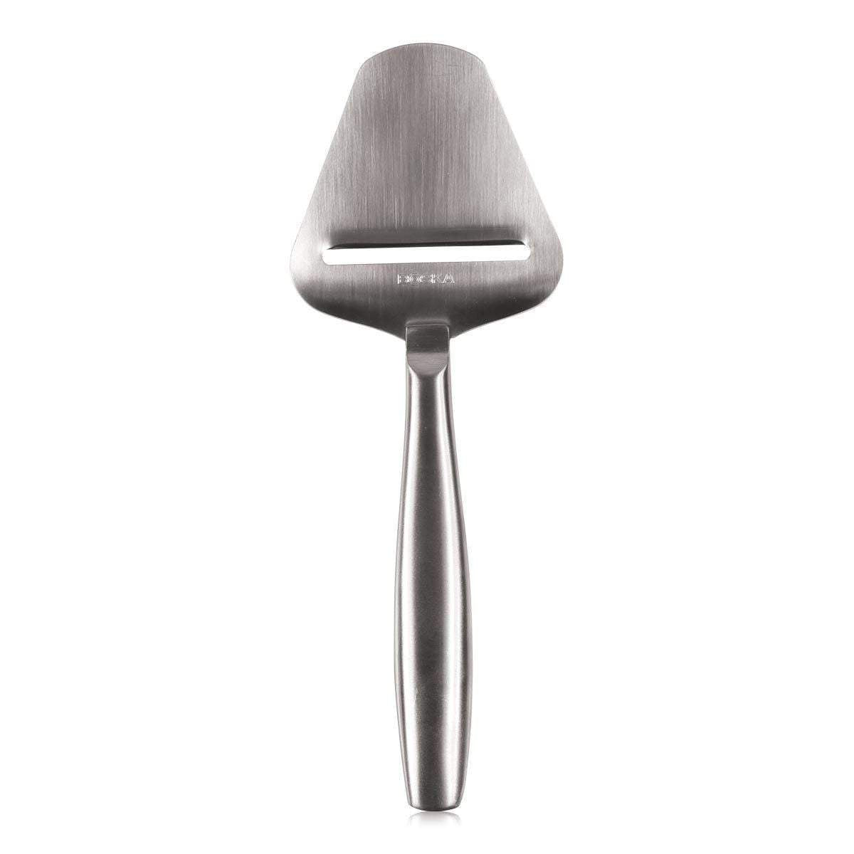 Boska Copenhagen cheese slicer in brushed stainless steel with a slotted blade