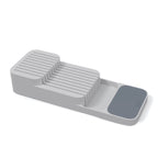 Joseph Joseph DrawerStore compact knife organiser in grey with slotted knife storage