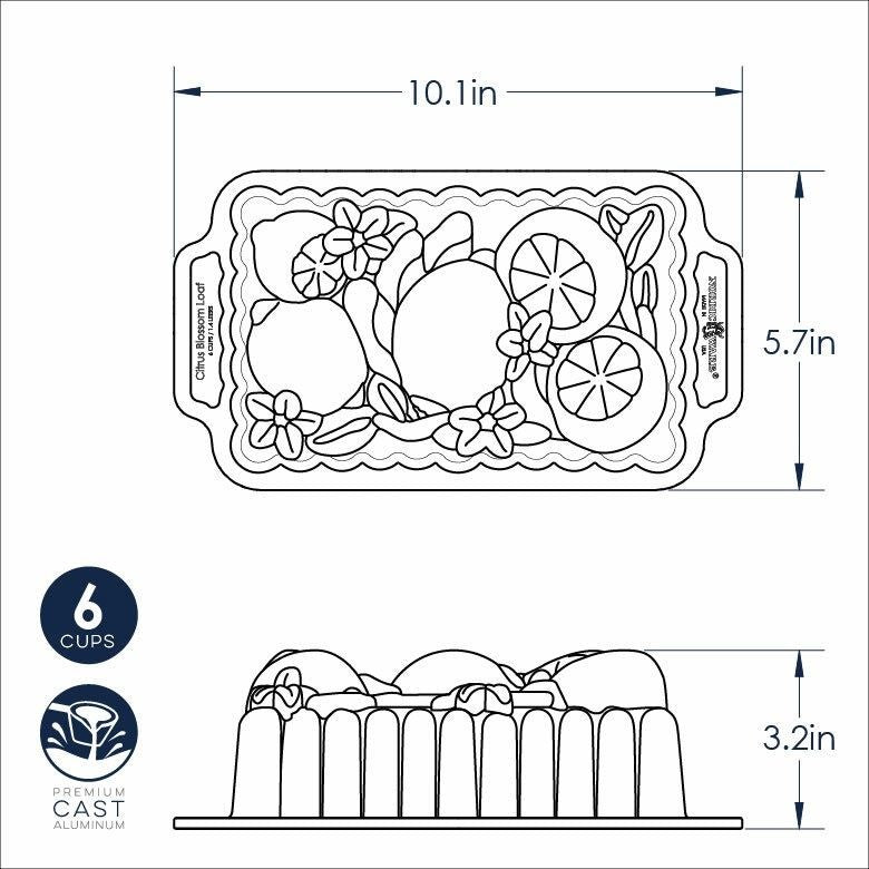 Nordic Ware Citrus Blossom Loaf Pan