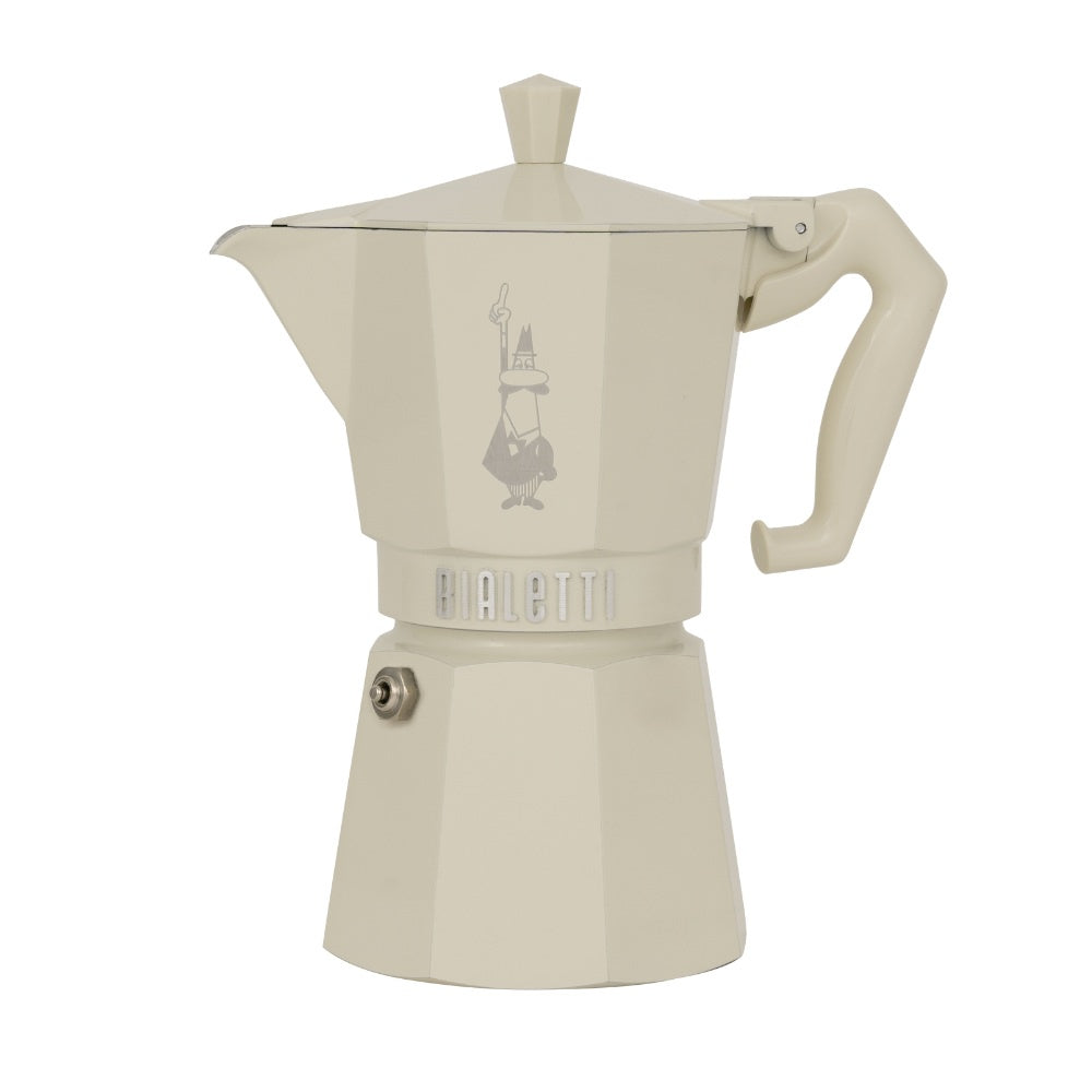 Bialetti Moka Express Exclusive stovetop espresso maker, 6 cup, in cream