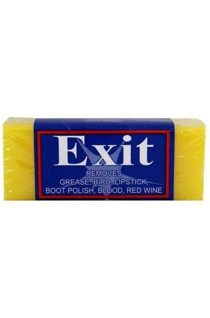 White Magic Exit soap blocks, a yellow bar wrapped in blue and yellow packaging