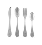Wilkie Brothers Woodland kids cutlery set, four pieces with embossed animal handles