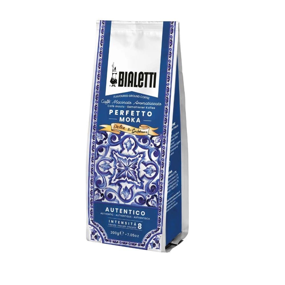 Bialetti Dolce & Gabbana Blu Mediterraneo Perfetto Moka Autentico Coffee + Tin