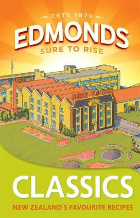 Edmonds Classics cookbook cover with an illustration of the Edmonds factory and gardens