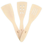 French Woodware Beechwood Curved Perforated Spatula