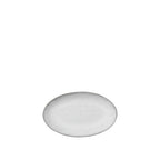 Broste Nordic Sand small oval plate in matte white