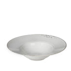 Broste Nordic deep pasta plate in soft sand off-white with a wide rim