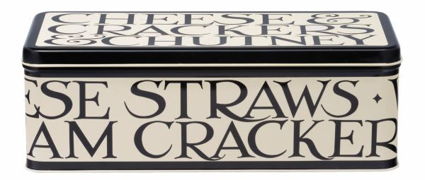 Emma Bridgewater Toast & Marmalade long deep rectangle tin with black lettering on cream