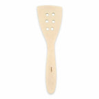 French Woodware beechwood curved perforated spatula with six holes