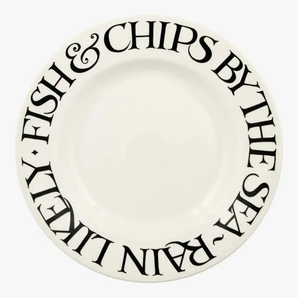 Emma Bridgewater 10 1/2″ Plate - Black Toast Fish & Chips