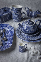 Burleigh Blue Calico Butter Dish