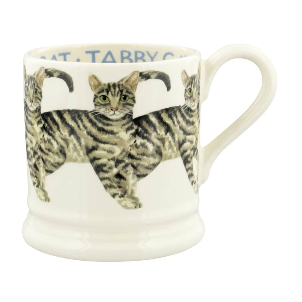 Emma Bridgewater half pint mug with a Tabby Cat design