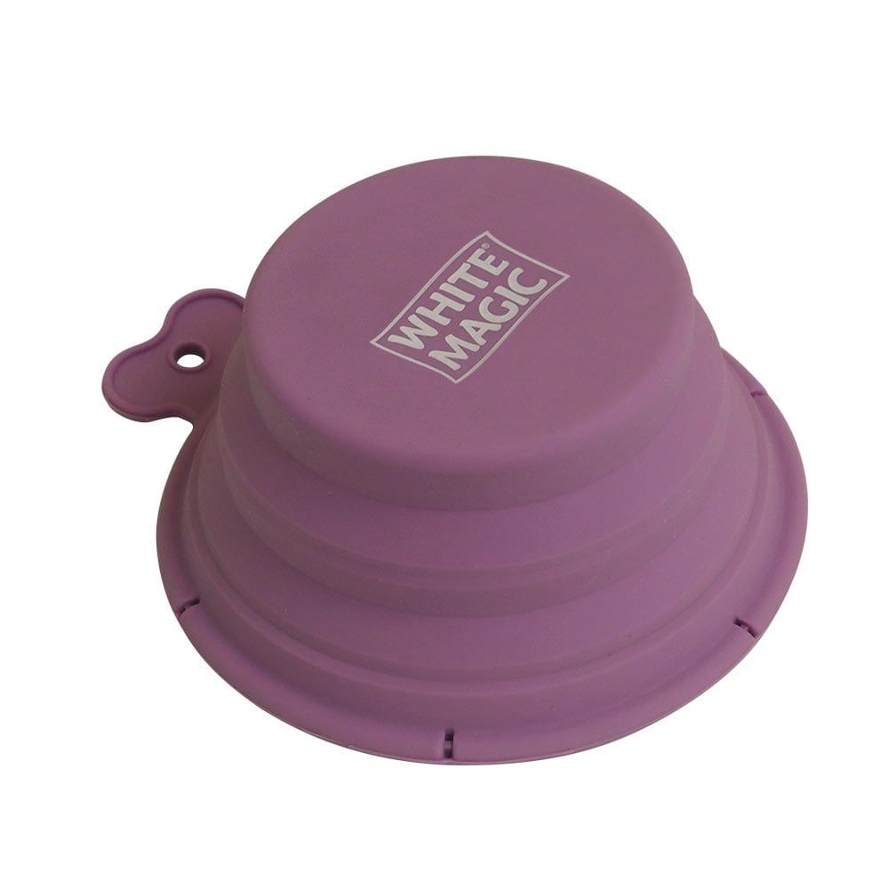 White Magic Collapsible Travel Pet Bowl