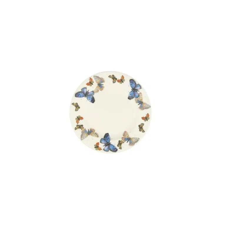 Emma Bridgewater Common Blue Butterfly 6 1/2 inch plate with butterflies around the rim