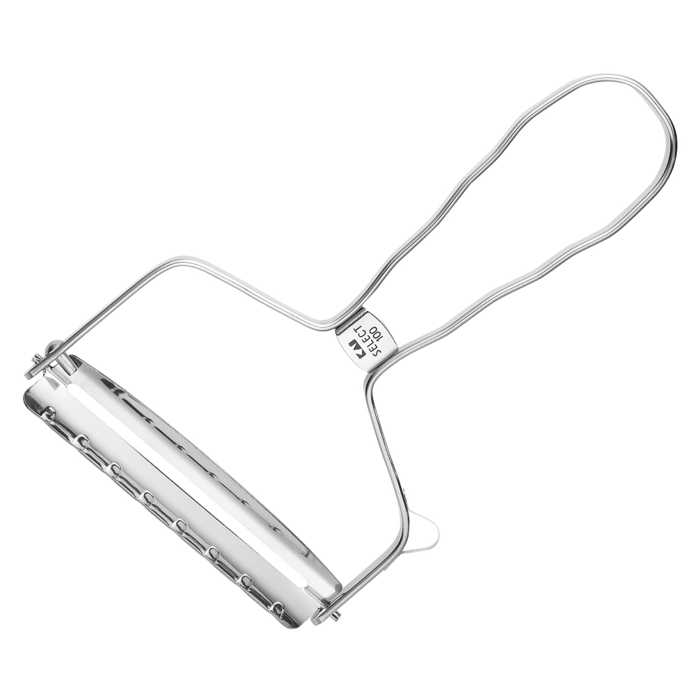 Kai Select 100 stainless steel wide T peeler with a wire frame handle
