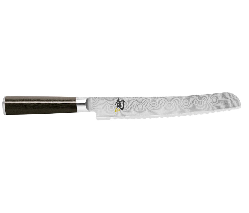 Kai Shun Classic bread knife, 23cm, with a dark wood handle