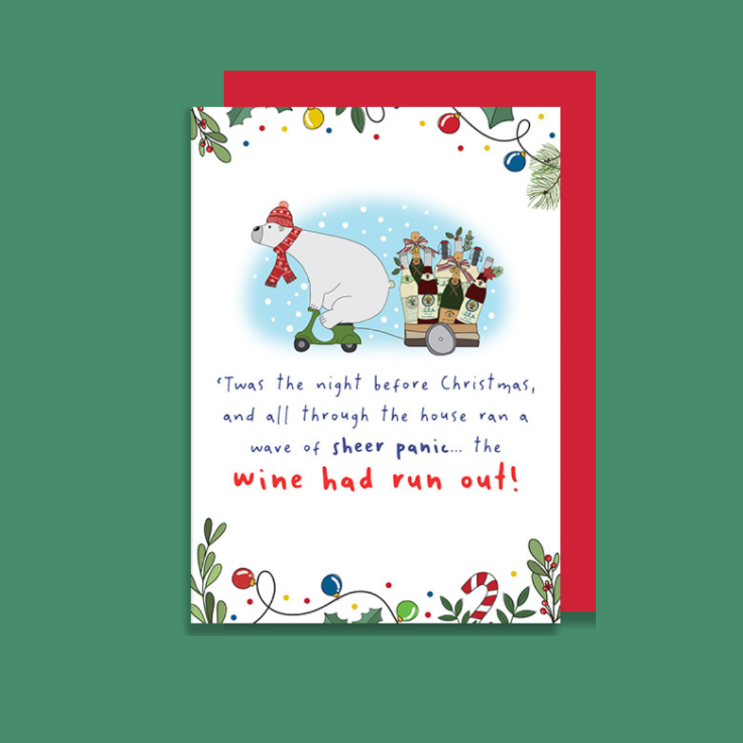 Christmas Card - Wine had run out