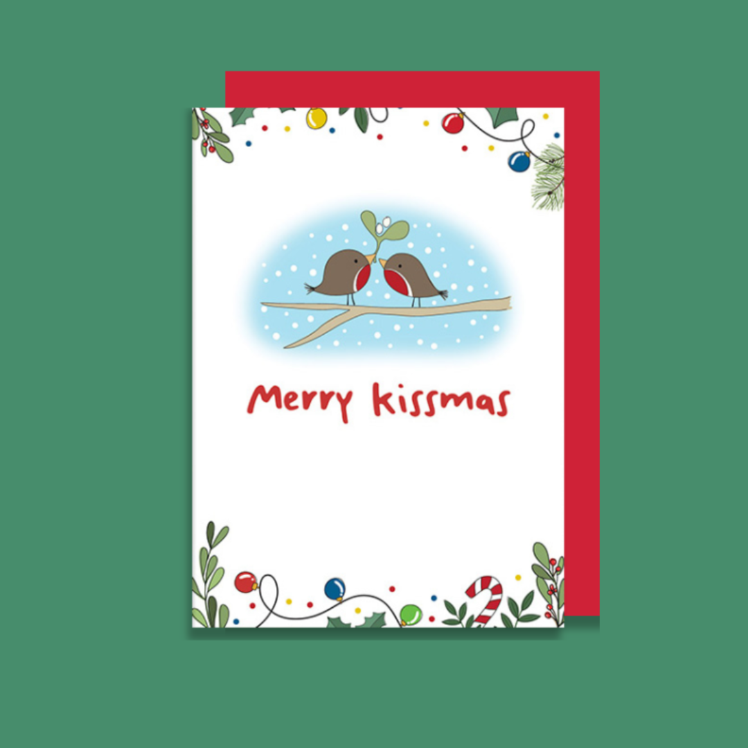 Christmas Card - Merry Kiss-miss