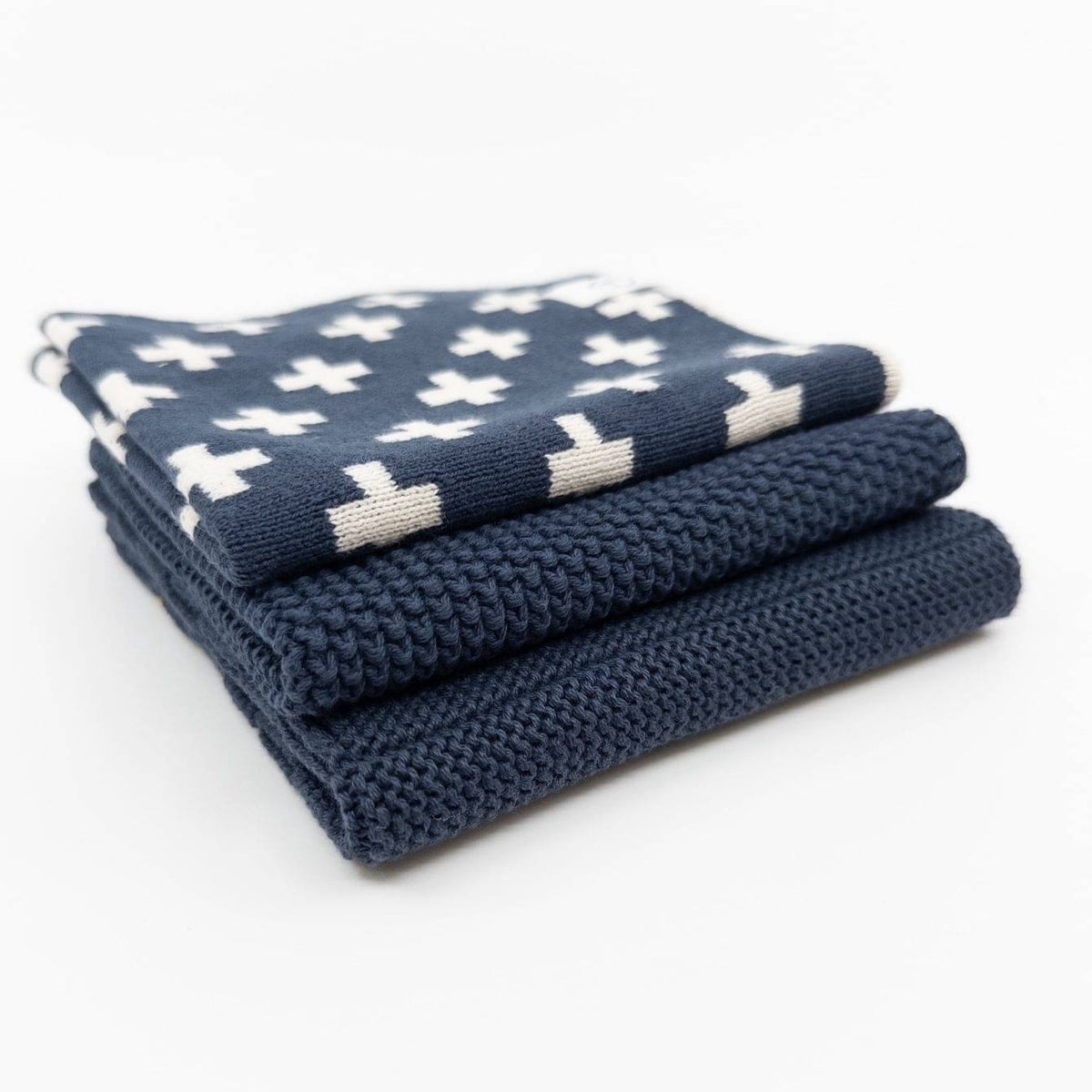 Ecovask Dishcloth Variety 3pk - Navy+