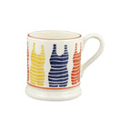 Emma Bridgewater Bathing Suit half pint mug with a colourful swimsuit stripe pattern