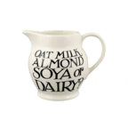 Emma Bridgewater Black Toast half pint jug with Oat Milk Almond Soya or Dairy lettering
