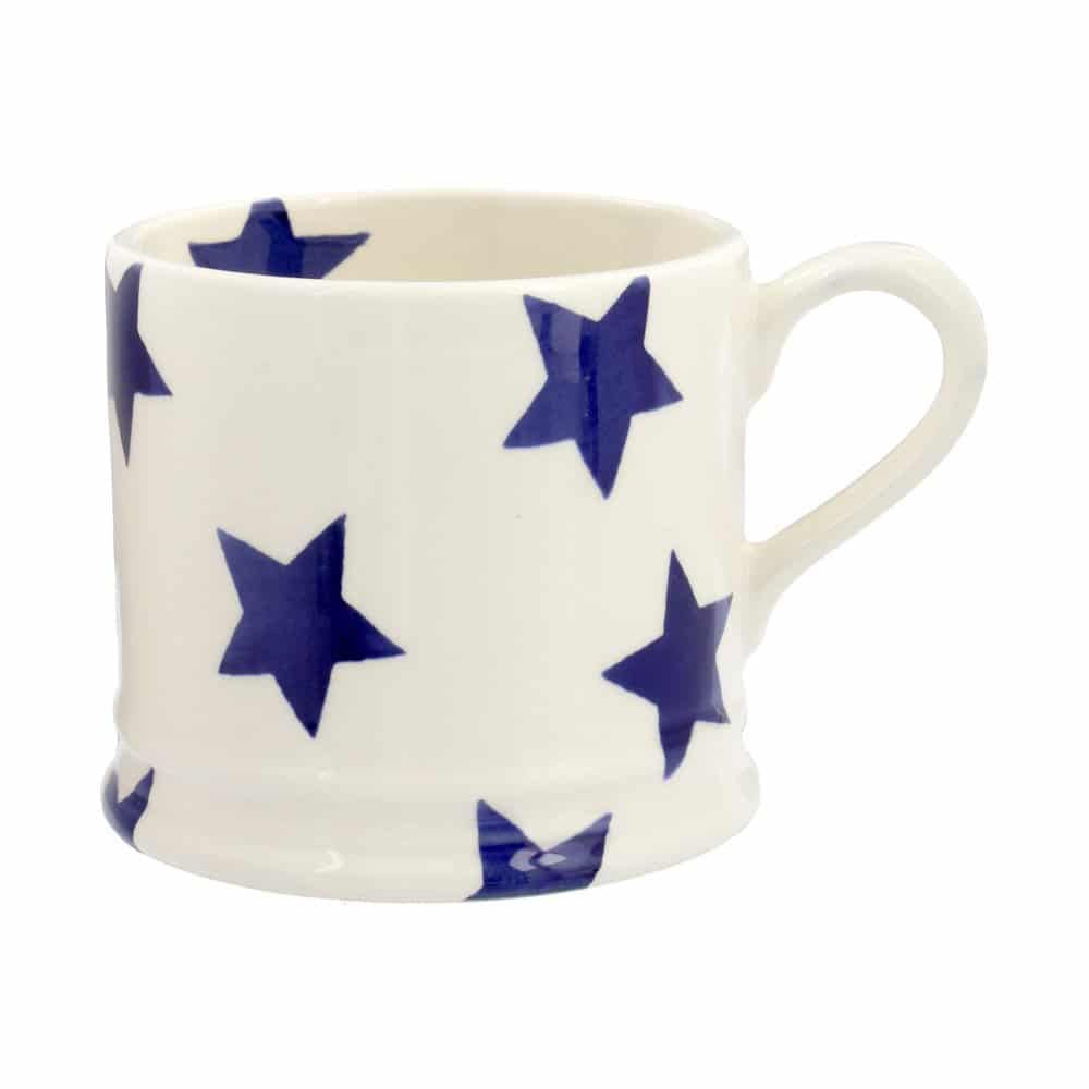 Emma Bridgewater small mug with a Blue Star design on cream