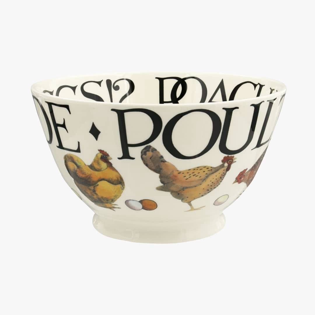 Emma Bridgewater Rise & Shine Poultry On Parade Medium Old Bowl