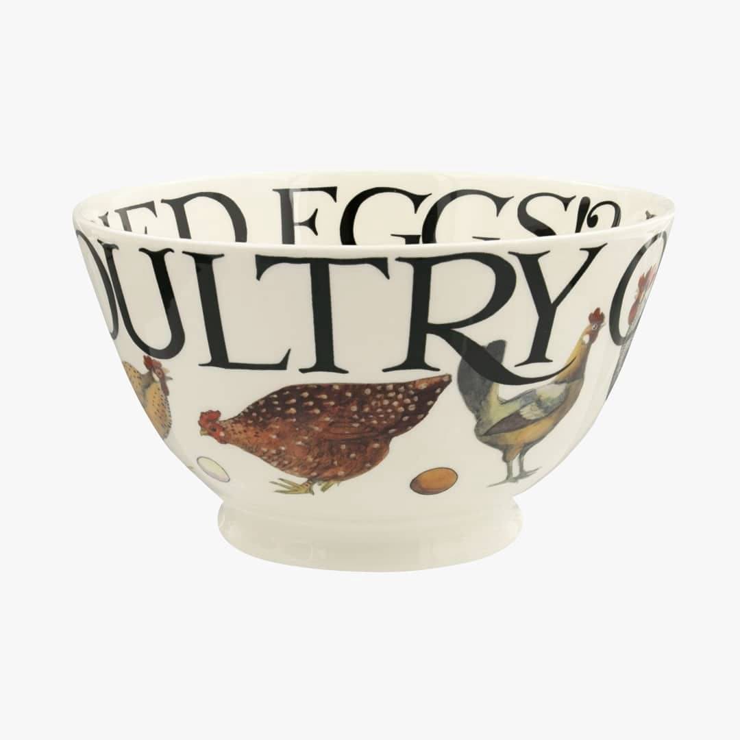 Emma Bridgewater Rise & Shine Poultry On Parade Medium Old Bowl