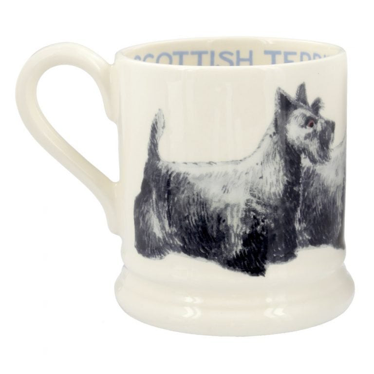 Emma Bridgewater half pint mug with a Scottish Terrier design