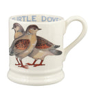 Emma Bridgewater half pint mug with a Two Turtle Doves design and TURTLE DOVES lettering