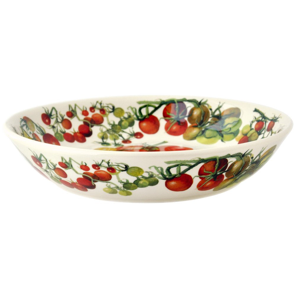 Emma Bridgewater medium pasta bowl with a Vegetable Garden design of red and green tomatoes