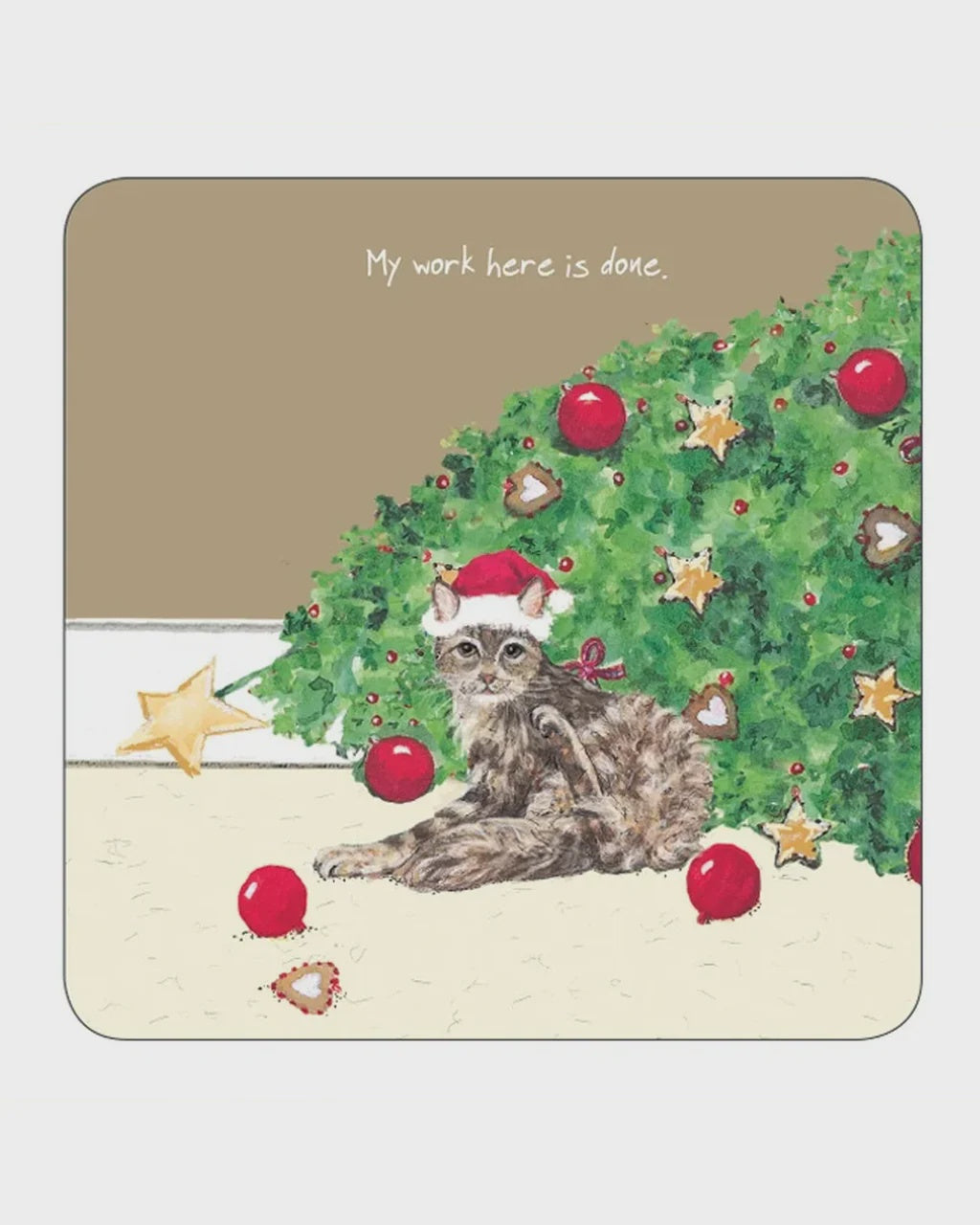 The Little Dog Laughed Christmas Coaster