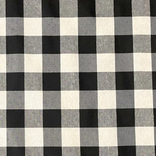 BenElke stain resistant tablecloth in a big black and white gingham check