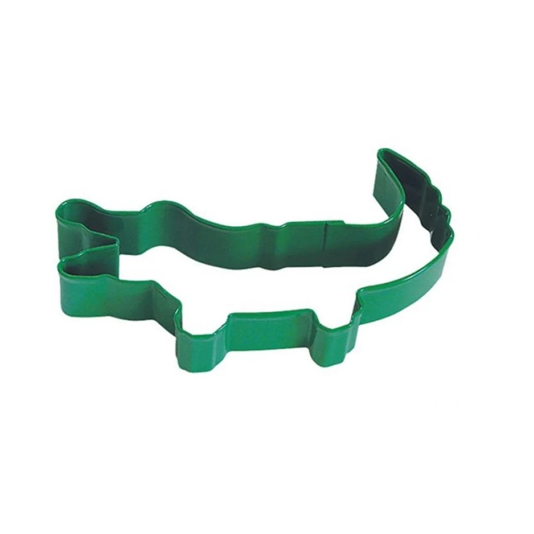 D Line crocodile cookie cutter, 11.5cm, in green