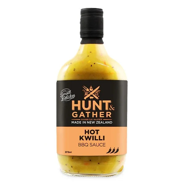 Hunt & Gather BBQ Sauce Hot Kwilli (Kiwifruit) 375ml