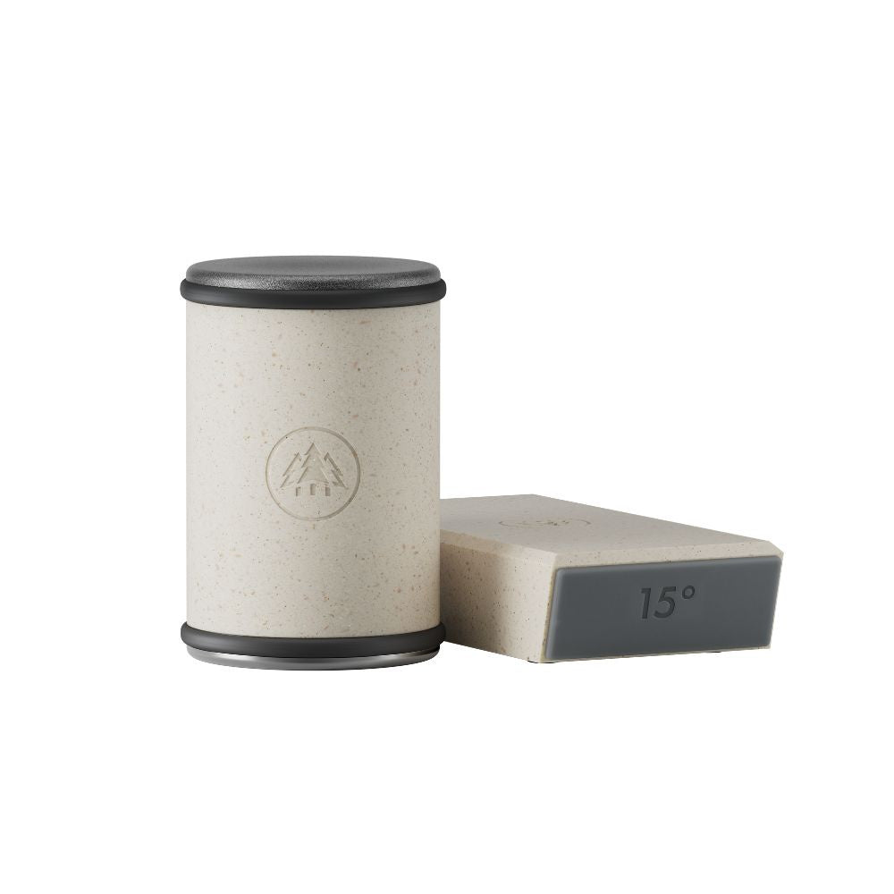 HORL 3 Cruise knife sharpener, a cream and black roller unit with a 15 degree angle block