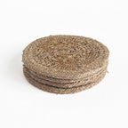 Linens & More Seagrass/Jute Round Coaster Set