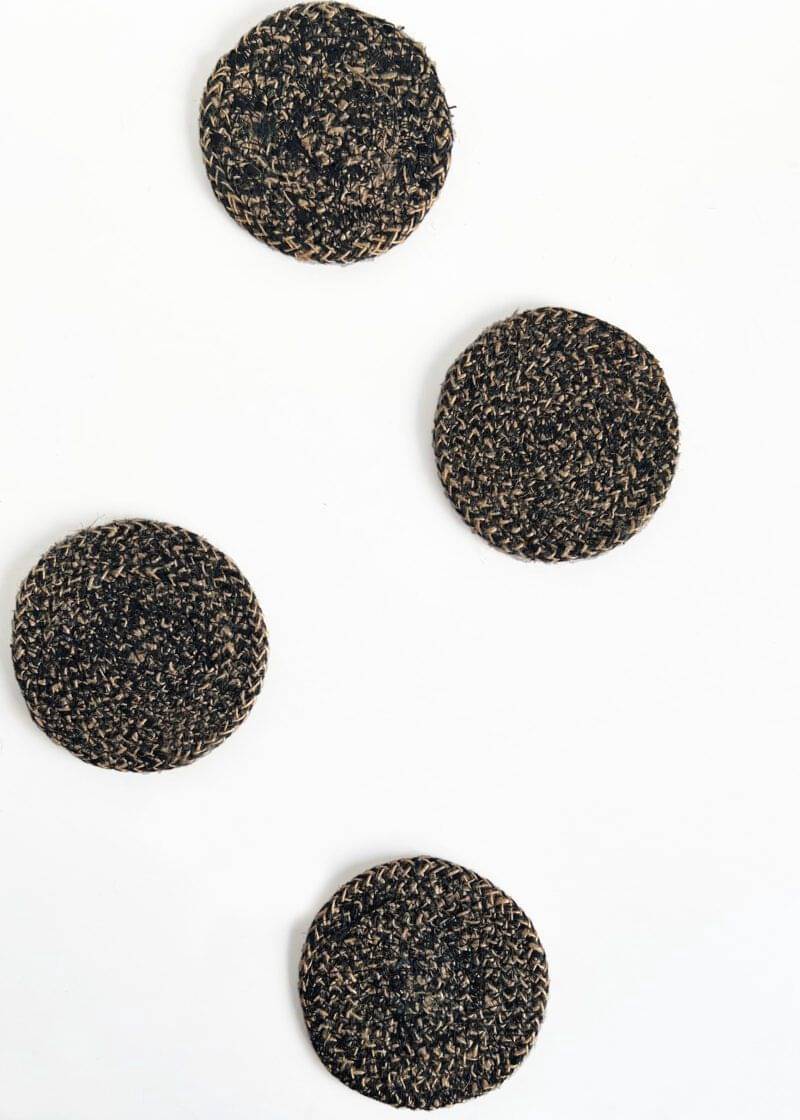 Linens & More Seagrass/Jute Round Coaster Set