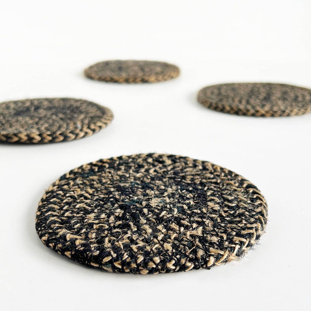 Linens & More Seagrass/Jute Round Coaster Set