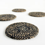 Linens & More Seagrass/Jute Round Coaster Set