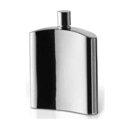 Philippi large Henry hip flask in polished stainless steel