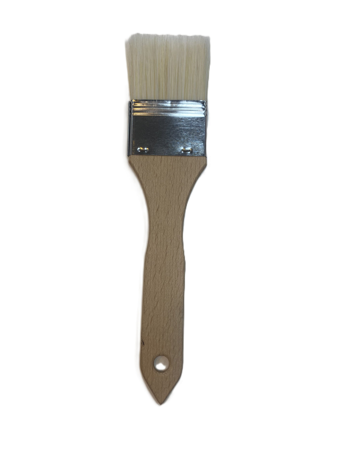Dishy beechwood pastry brush with pale bristles and a wooden handle