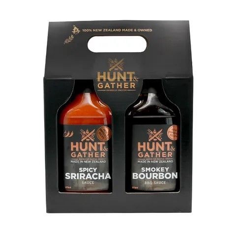 Hunt & Gather Duo Sauce Pack - Smokey Bourbon & Sriracha